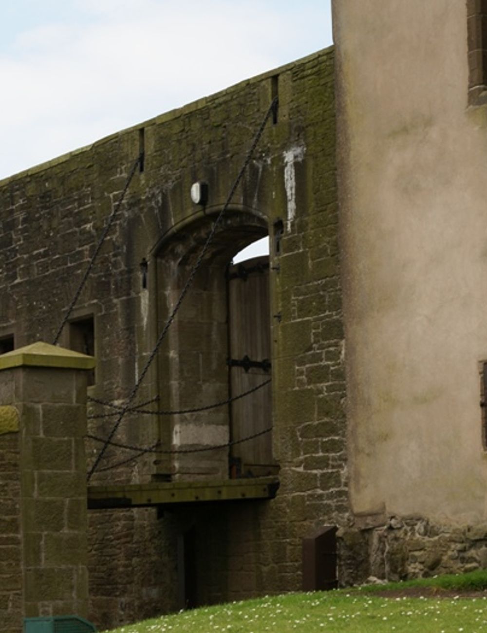 The bridge and gate into the castle